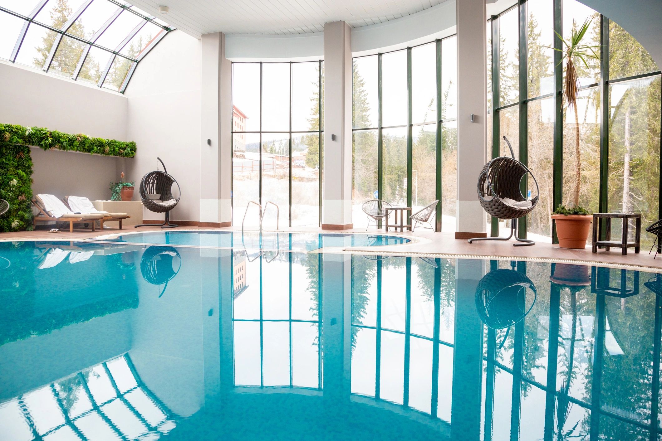 Luxury indoor pool offering a calm restorative setting